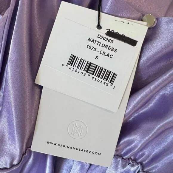 New Sabina Musayev Natti Midi Maxi Formal Bridesmaid Dress Lilac Open Back Mauve - Picture 6 of 14